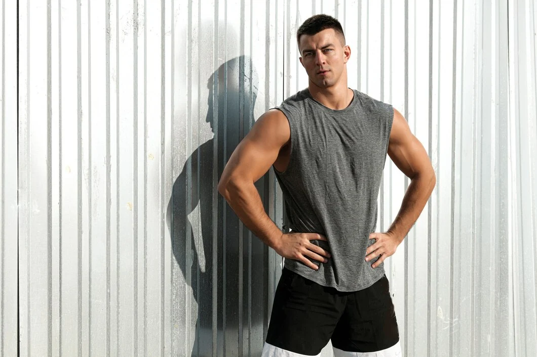 A boy standing with his hands on his waist Lined white background Fitness for busy professionals Healthfailures